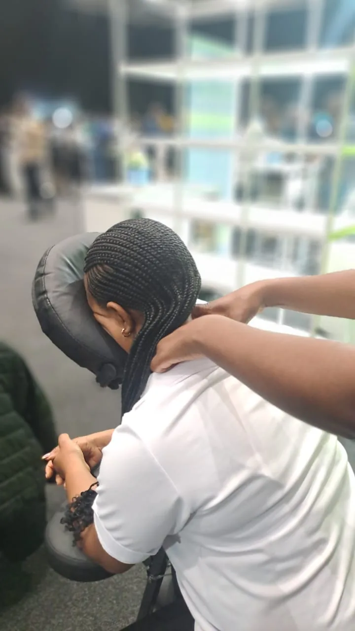 On-site corporate chair massage for a Cape Town office team