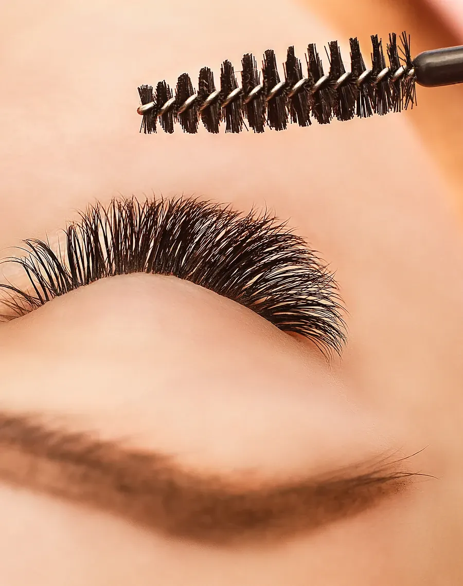 Eyelash extensions and brow treatment